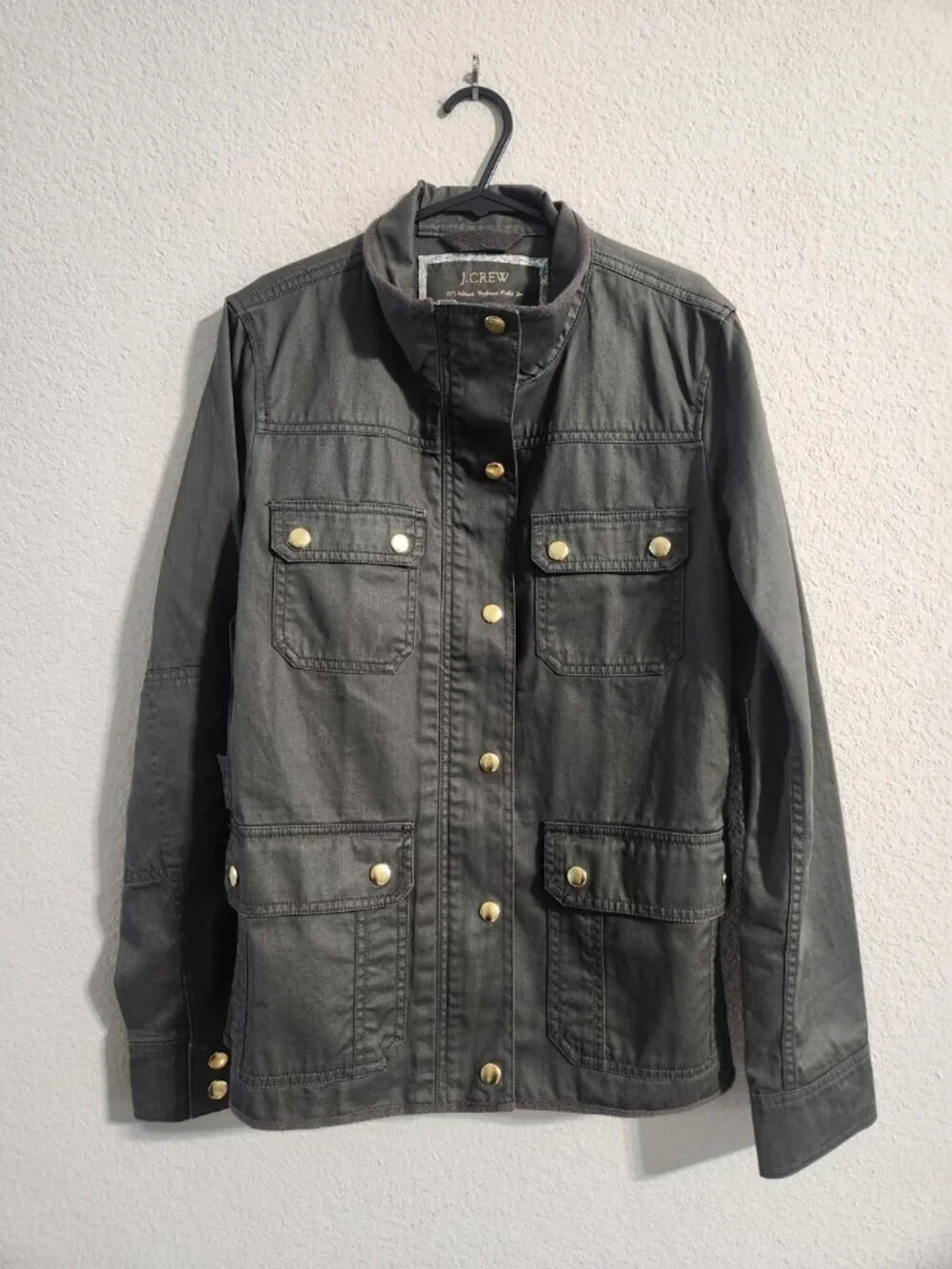 J. Crew Relaxed Fit Boyfriend Field Jacket Women’s Size Small Olive Green